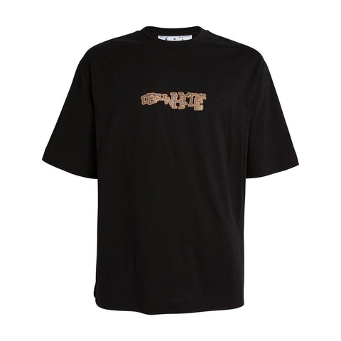 Off-White Off-White Rhinestone Cotton Tee - Black