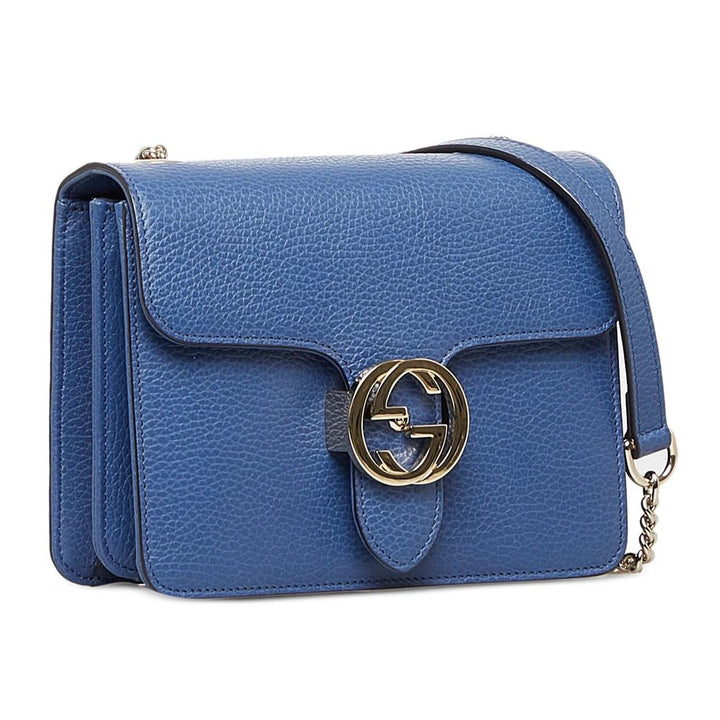 Gucci Blue Leather Crossbody Bag