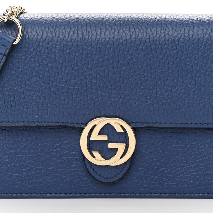 Gucci Blue Leather Crossbody Bag