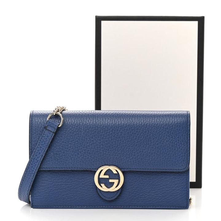 Gucci Blue Leather Crossbody Bag