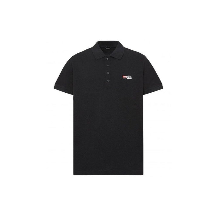 Diesel Black Cotton Polo Shirt