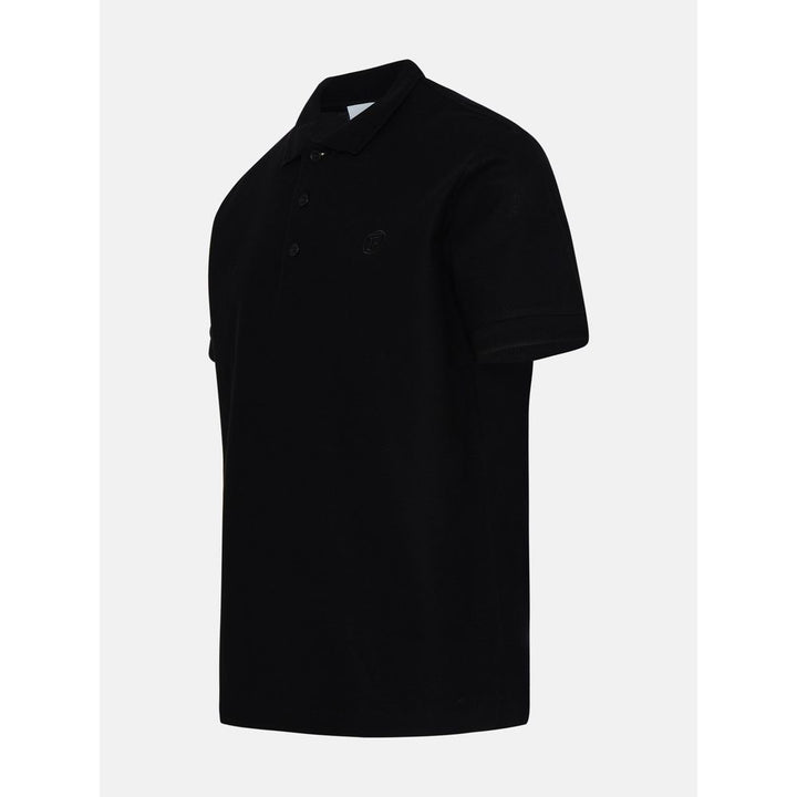 Burberry Black Cotton Polo Shirt