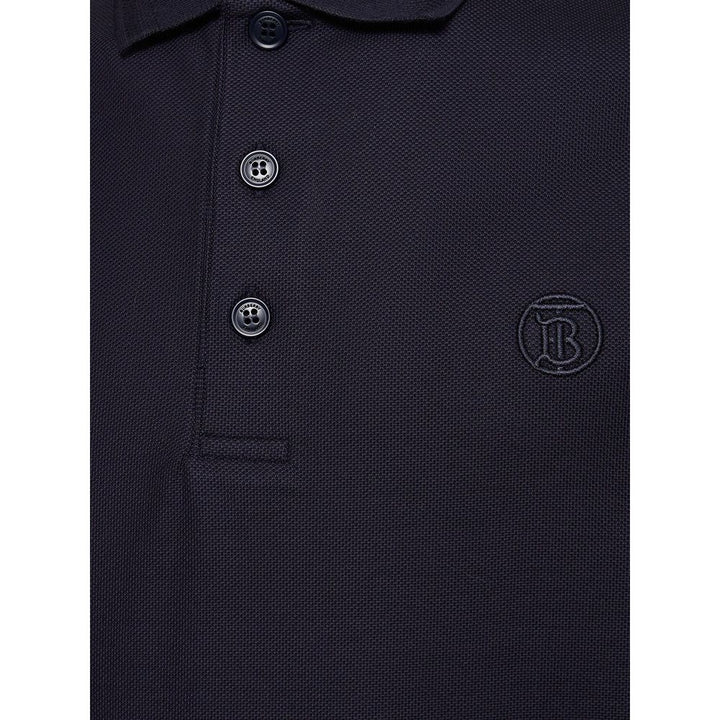 Burberry Blue Cotton Polo Shirt