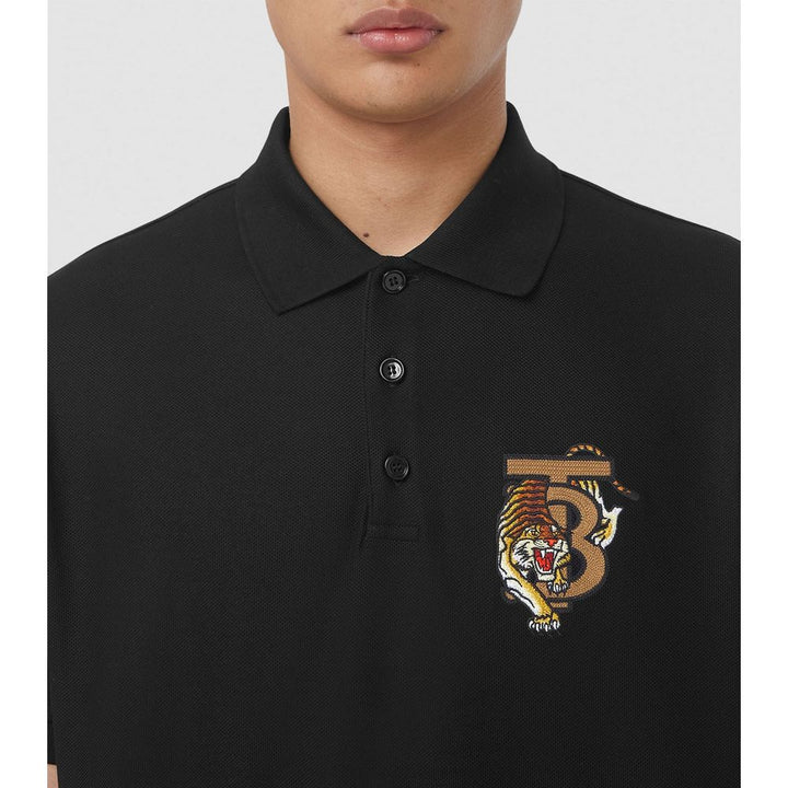 Burberry Black Cotton Polo Shirt