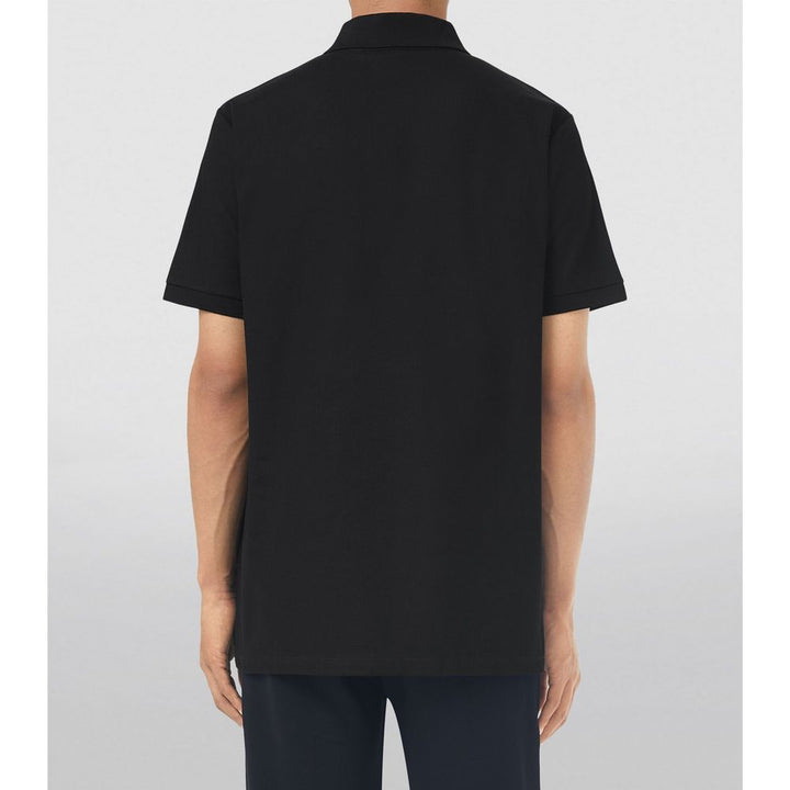 Burberry Black Cotton Polo Shirt