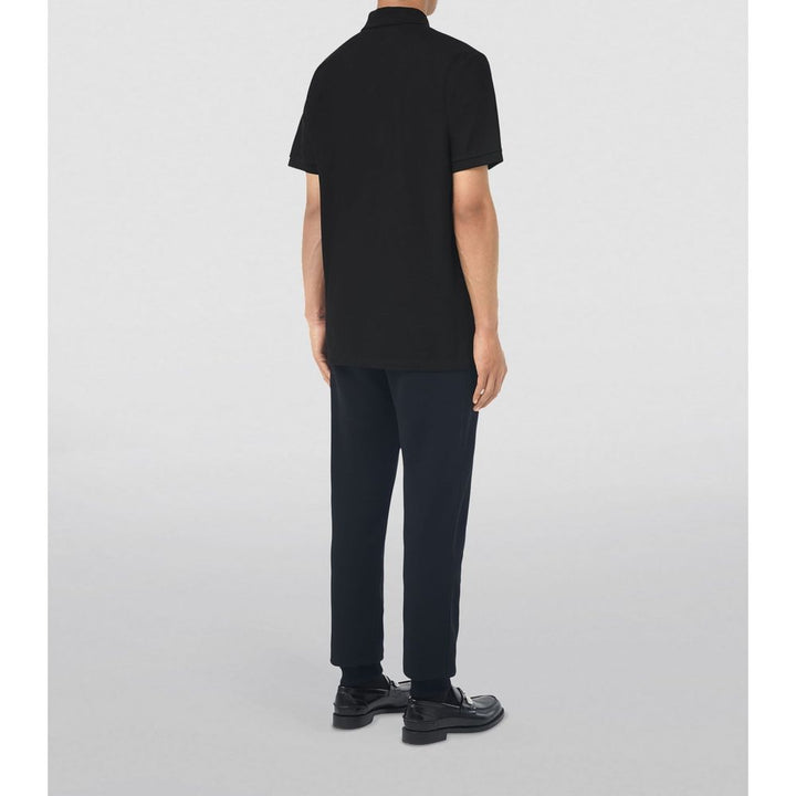 Burberry Black Cotton Polo Shirt