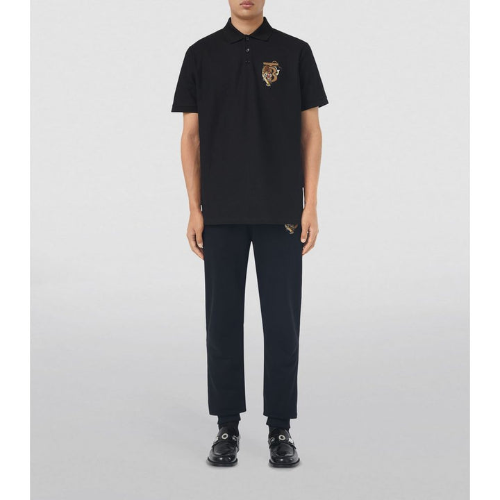 Burberry Black Cotton Polo Shirt