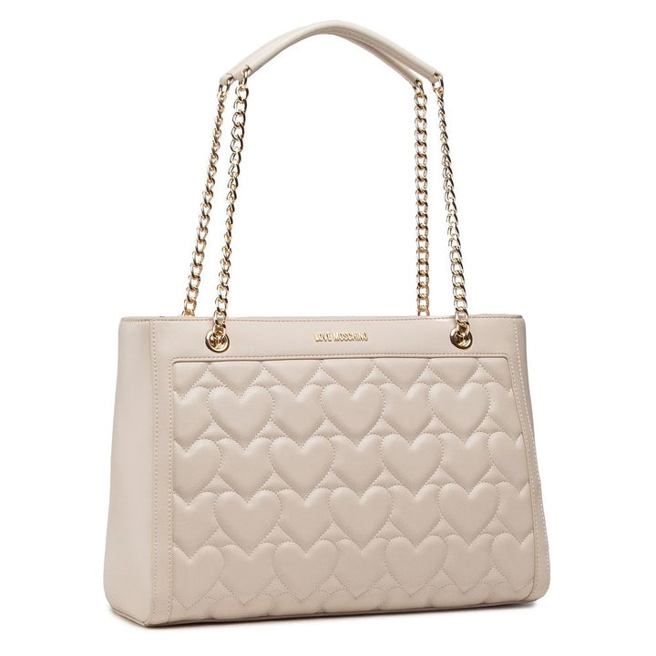 Love Moschino Beige Artificial Leather Shoulder Bag