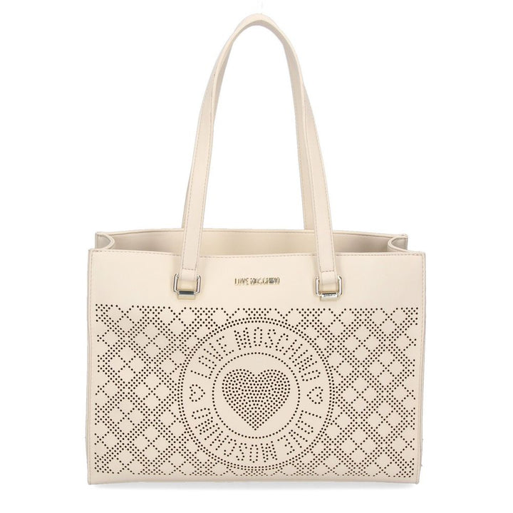 Love Moschino White Artificial Leather Shoulder Bag