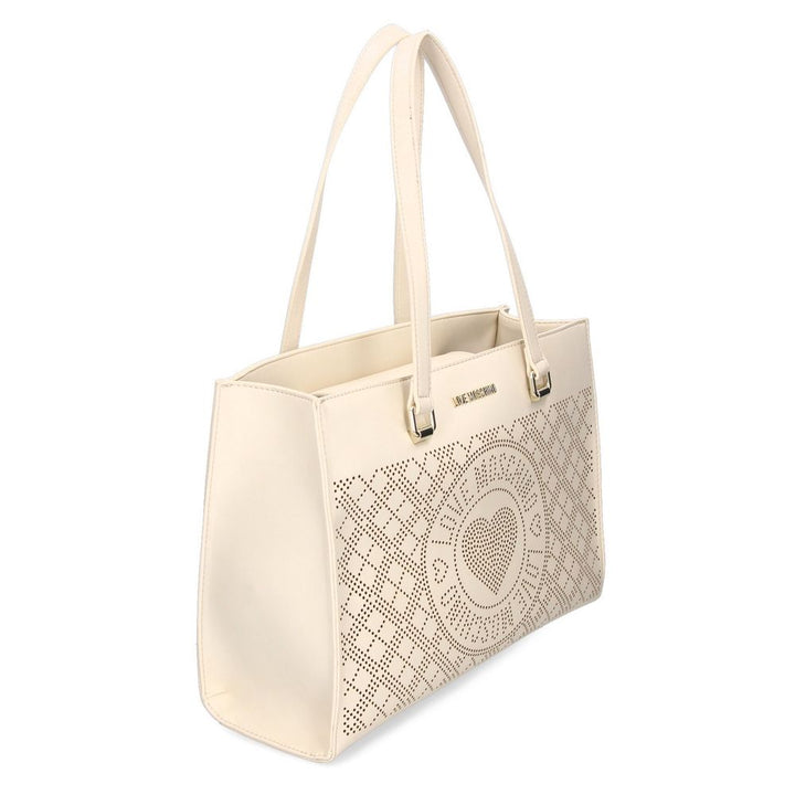 Love Moschino White Artificial Leather Shoulder Bag