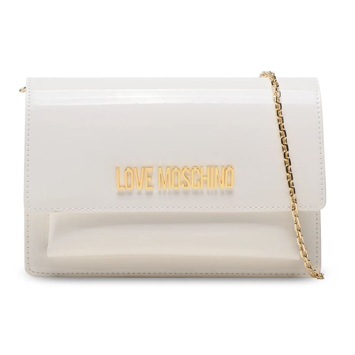 Love Moschino White Artificial Leather Crossbody Bag