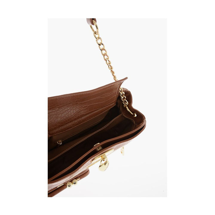 Love Moschino Brown Artificial Leather Crossbody Bag