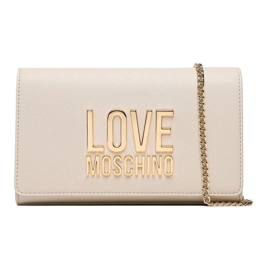 Love Moschino White Artificial Leather Crossbody Bag
