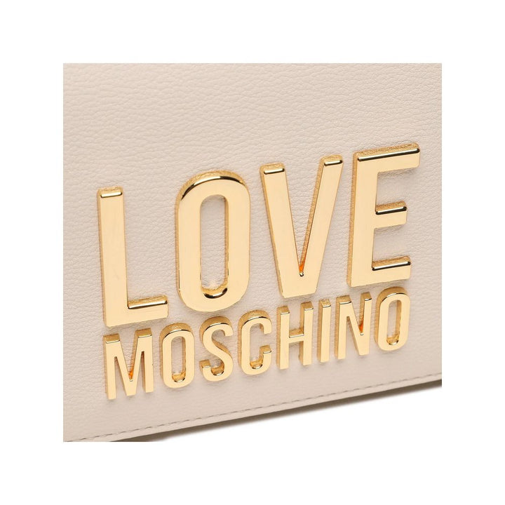 Love Moschino White Artificial Leather Crossbody Bag