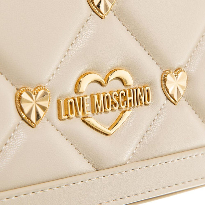 Love Moschino White Artificial Leather Crossbody Bag