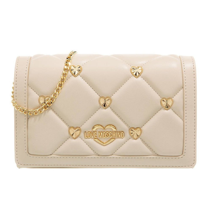 Love Moschino White Artificial Leather Crossbody Bag