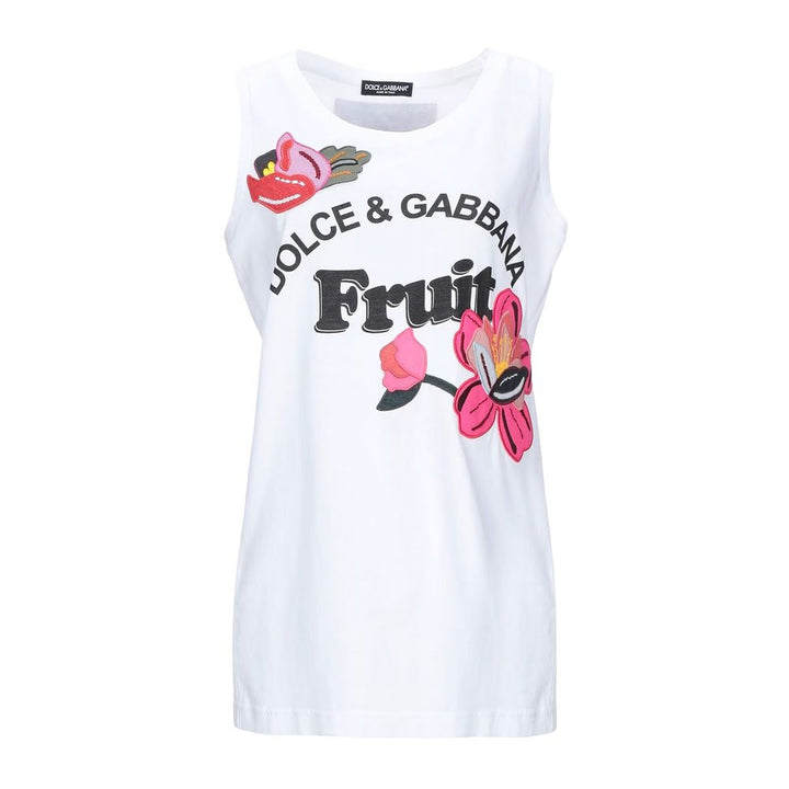 Dolce & Gabbana White Cotton Tops & T-Shirt