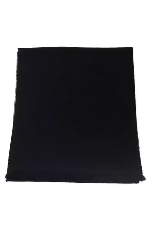 Philipp Plein Black Wool Scarf