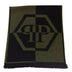 Philipp Plein Green Wool Scarf