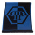 Philipp Plein Blue Wool Scarf