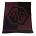 Philipp Plein Burgundy Wool Scarf