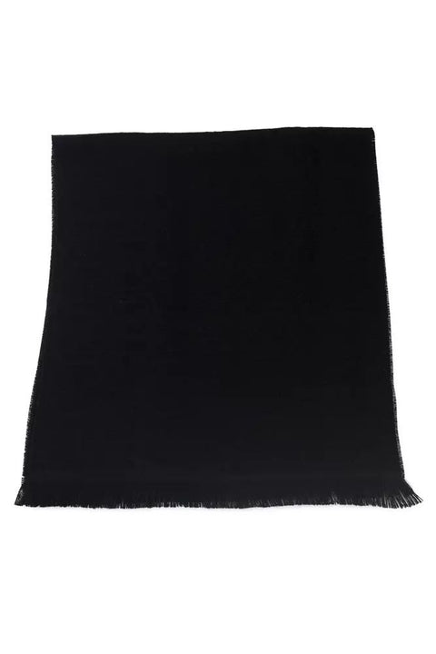 Philipp Plein Black Wool Scarf