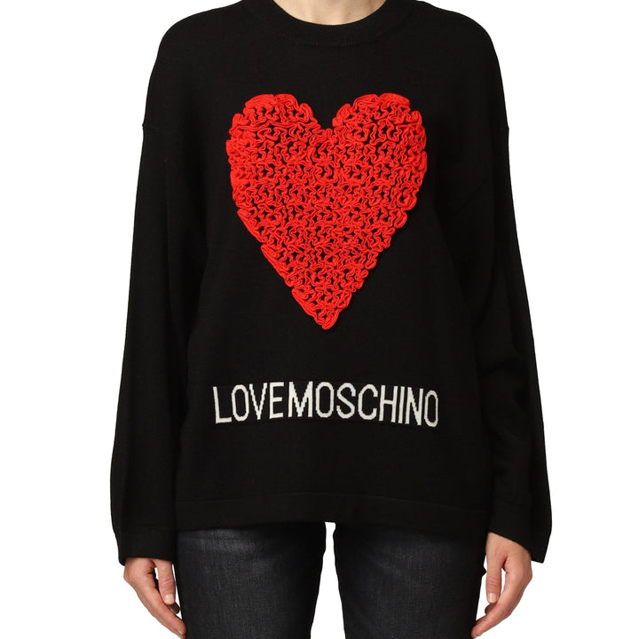 Love Moschino Black Acrylic Sweater