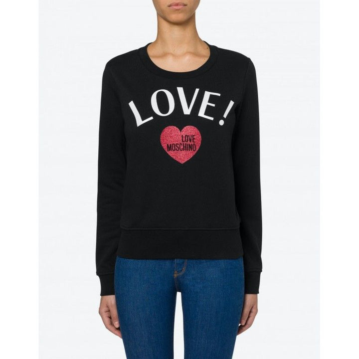 Love Moschino Black Cotton Sweater