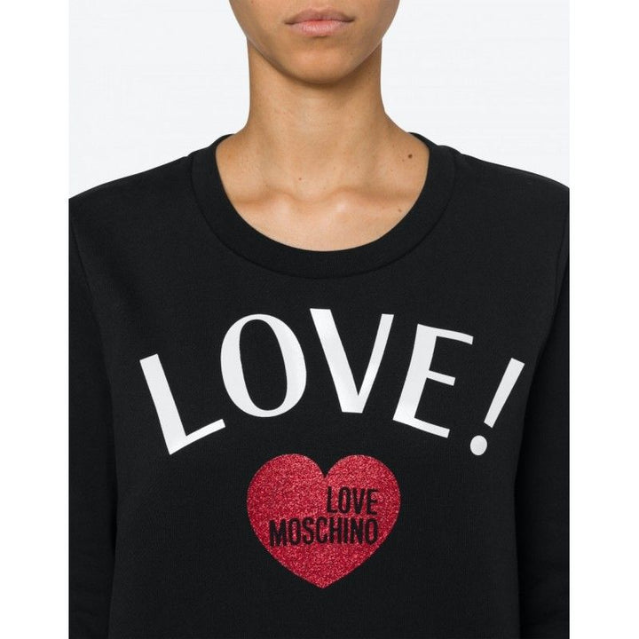 Love Moschino Black Cotton Sweater