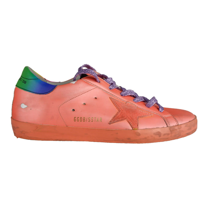 Golden Goose Orange Leather Sneaker