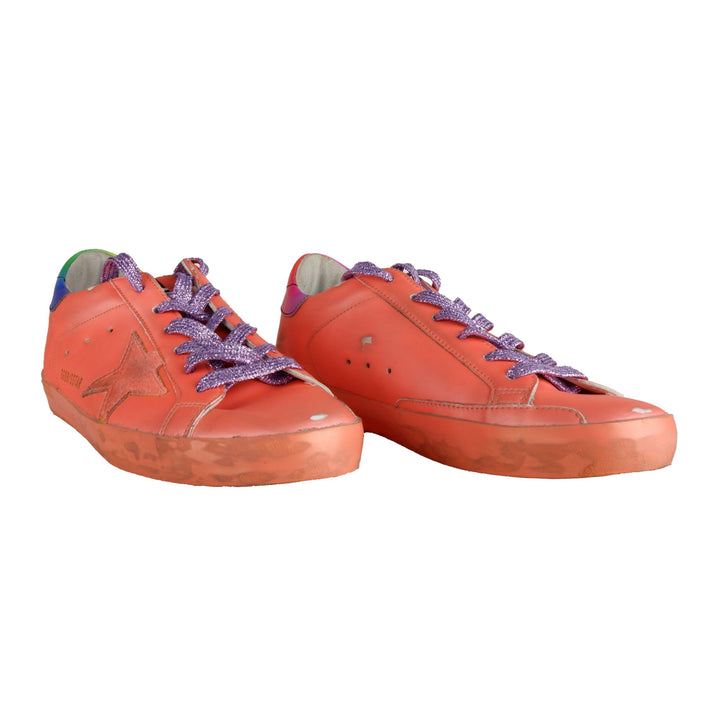 Golden Goose Orange Leather Sneaker