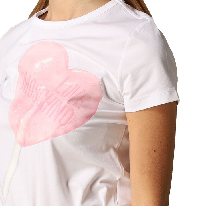 Love Moschino White Cotton Tops & T-Shirt