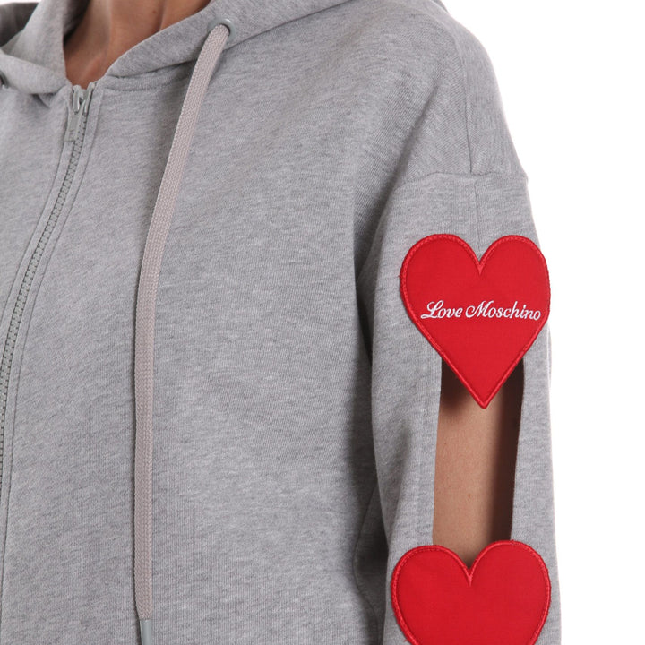 Love Moschino Gray Cotton Sweater