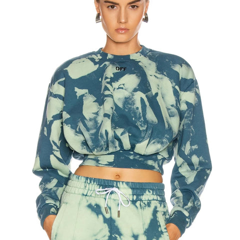 Off-White Blue Polyester Sweater