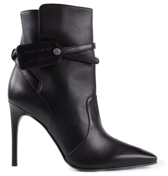 Off-White Black Leather Di Calfskin Boot