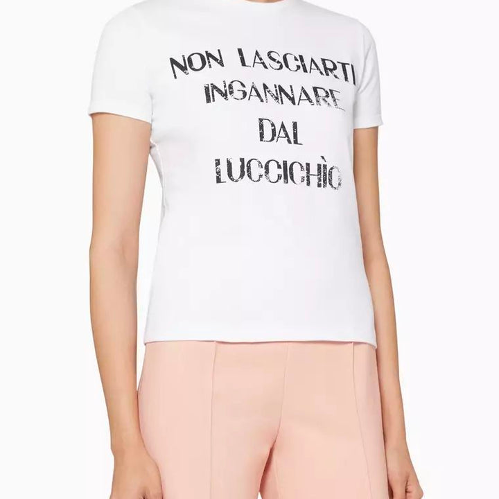 Elisabetta Franchi White Cotton Tops & T-Shirt