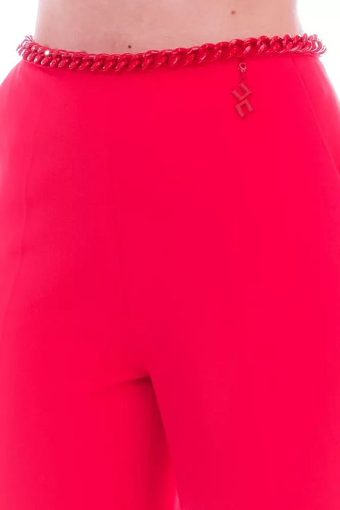 Elisabetta Franchi Red Polyester Jeans & Pant