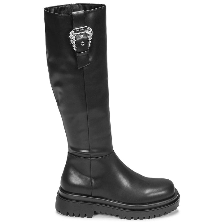 Versace Jeans Black Polyethylene Boot