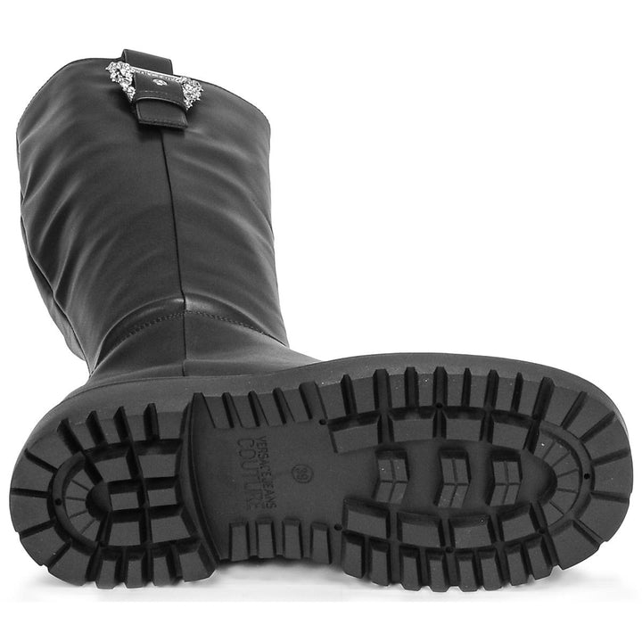 Versace Jeans Black Polyethylene Boot