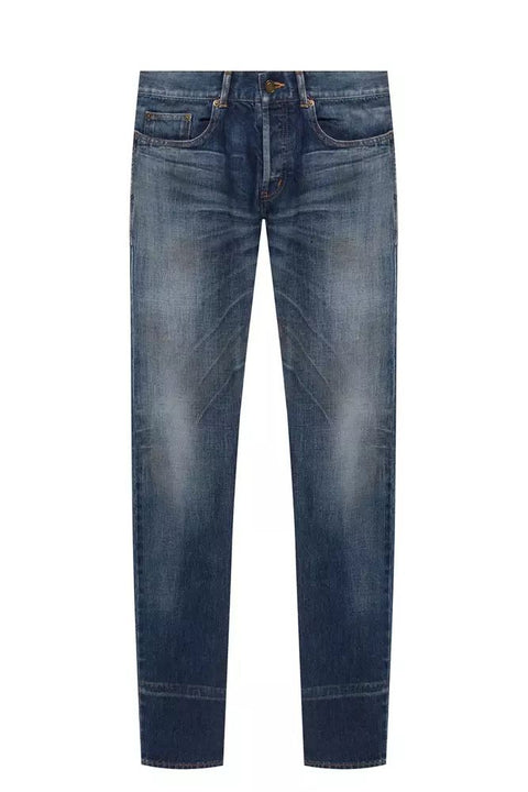 Saint Laurent Blue Cotton Jeans & Pant