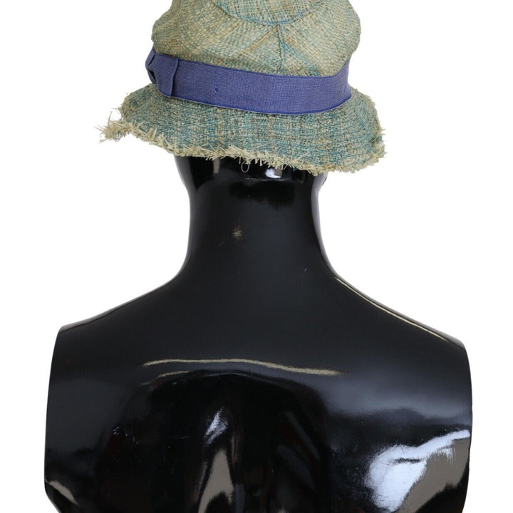 Dolce & Gabbana Multicolor Cotton Straw Bucket Hat