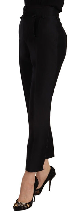 Dsquared² Black Wool High Waist Skinny Women Pants