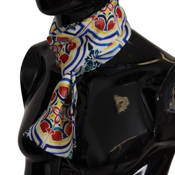 Dolce & Gabbana Multicolor Majolica Men Neck Wrap Shawl Scarf