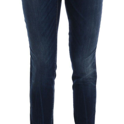 Versace Jeans Blue Wash Cotton Stretch Slim Denim  Jeans Pant