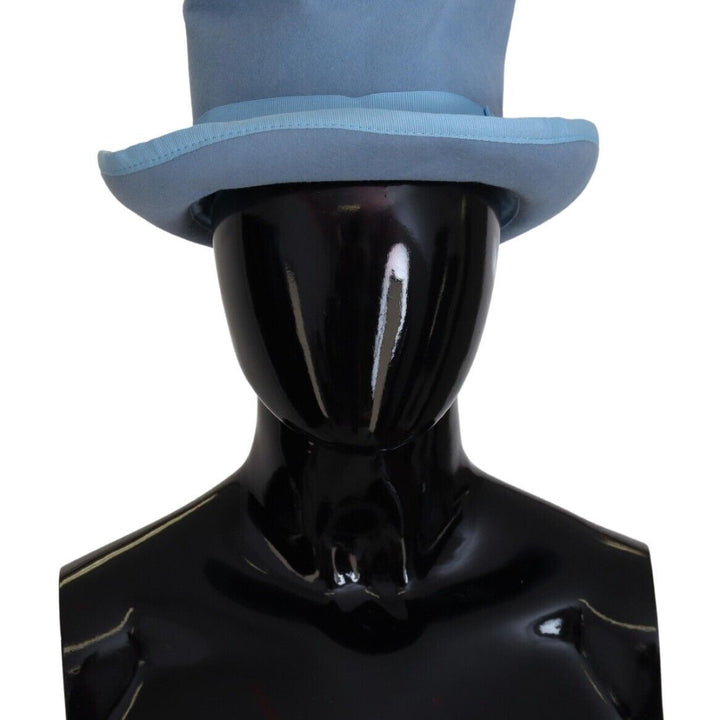 Dolce & Gabbana Light Blue Rabbit Fur Top Hat