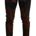 Dolce & Gabbana Black Brown Tie Dye Cotton Skinny Denim Jeans