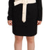 Givenchy Black Wool Long Sleeves Belted Mini Sheath Dress