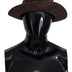 Dolce & Gabbana Brown Tweed Wool Logo Fedora Trilby Hat