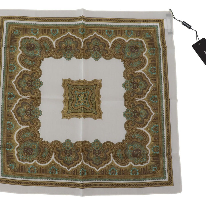 Dolce & Gabbana Multicolor Patterned Square Handkerchief Scarf