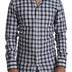 Dolce & Gabbana Blue White Check Cotton Slim Fit GOLD Shirt